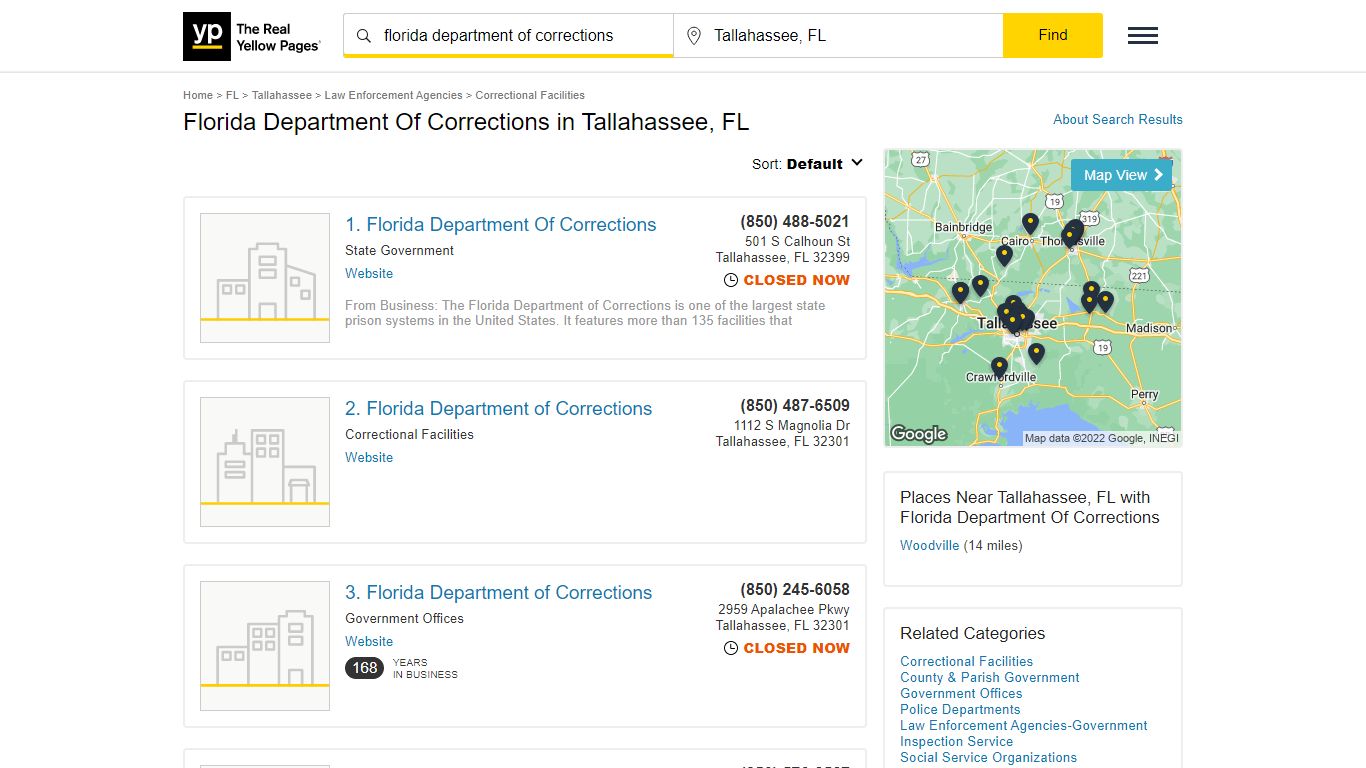 Florida Department Of Corrections in Tallahassee, FL